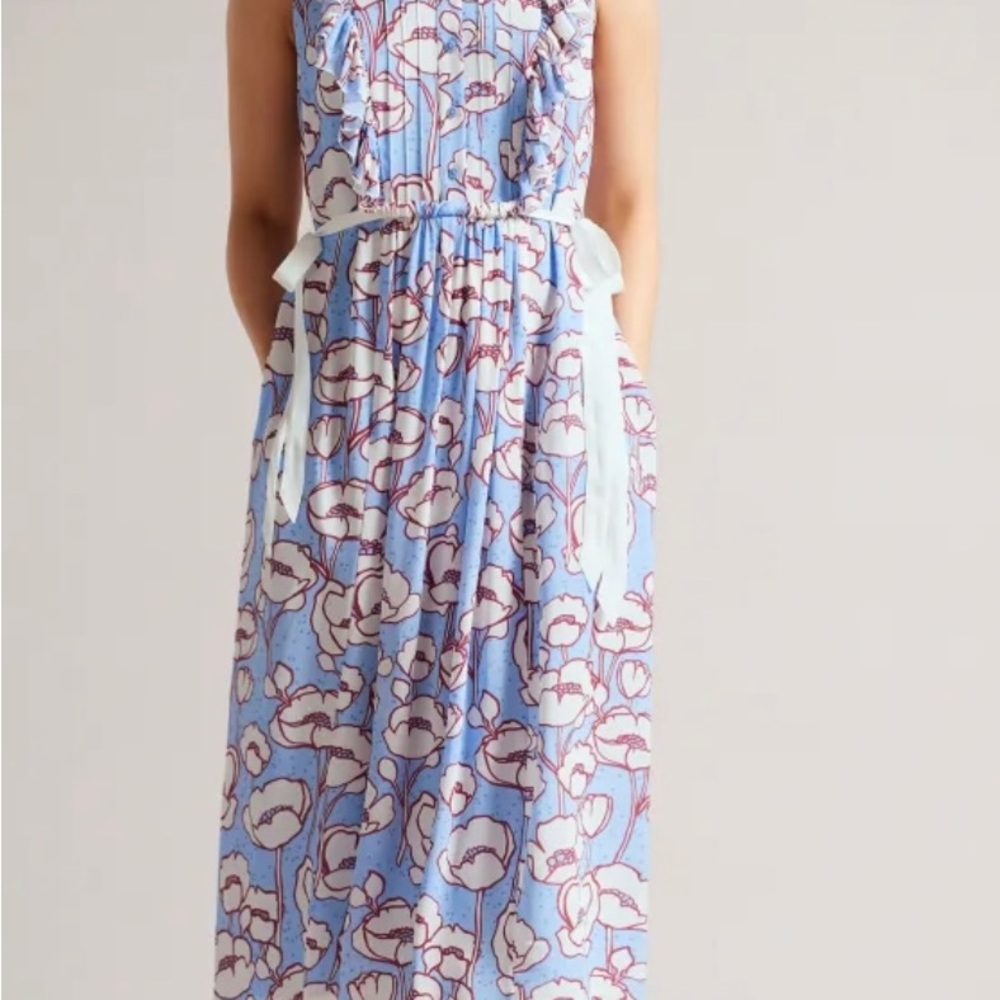 TED BAKER London dress.TED size4.US size10.Poppy print. - Picture 4 of 12